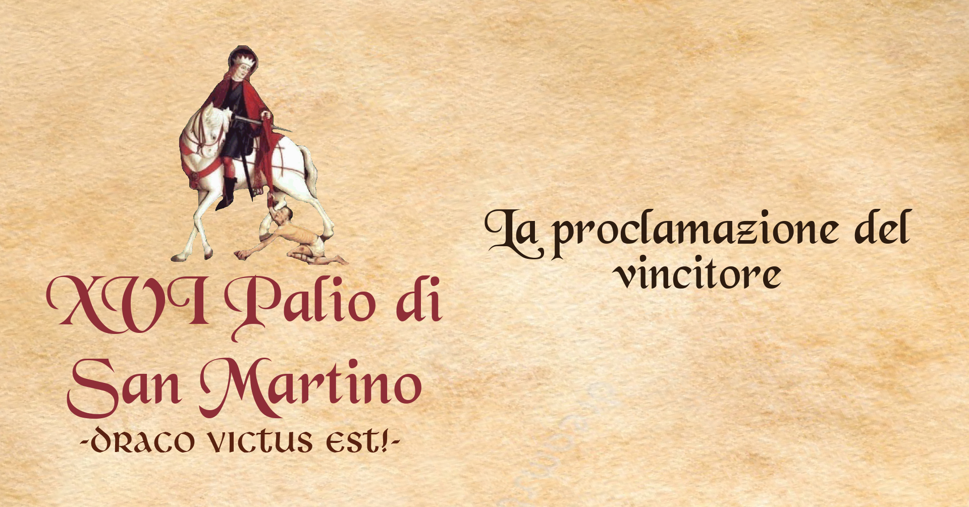XVI° Palio di San Martino - La proclamazione dei vincitori